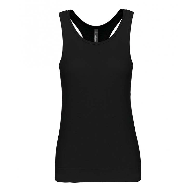 Débardeur Femme 100% Coton Blanc - KARIBAN - Image 3