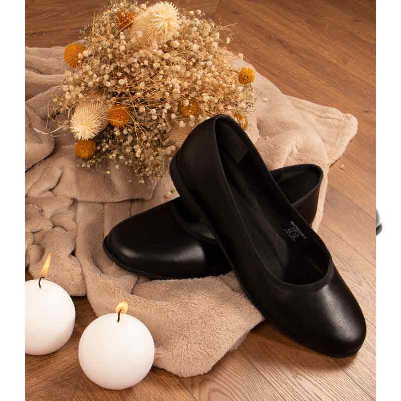 Ballerine de Serveuse Cuir Clara Noir - NORDWAYS - Image 2