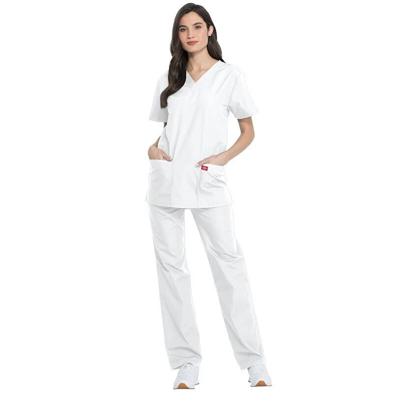 Ensemble Médical Unisexe Manches Courtes Bordeaux - DICKIES MEDICAL - Image 6