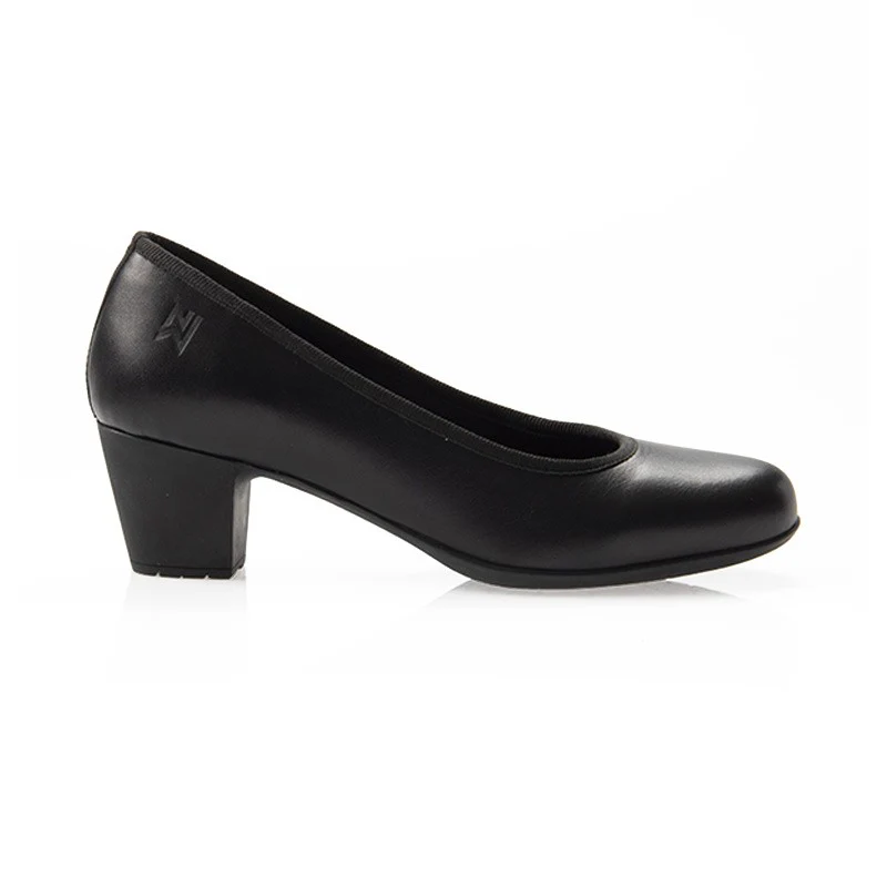 Escarpin de Service Femme en Cuir Candice Noir - NORDWAYS