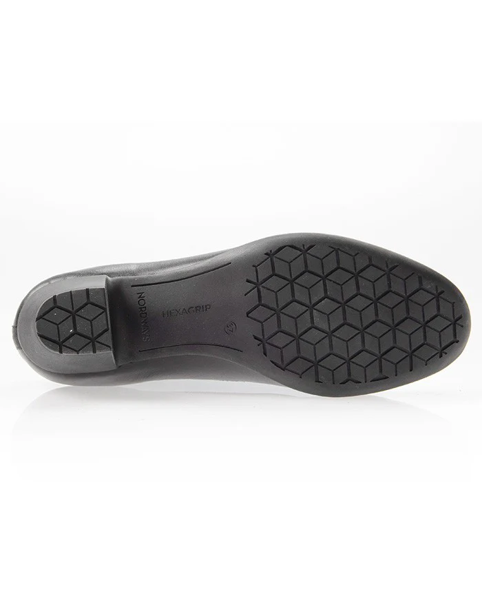 Escarpin de Service Femme Sandy Microfibre Noir - NORDWAYS - Image 2