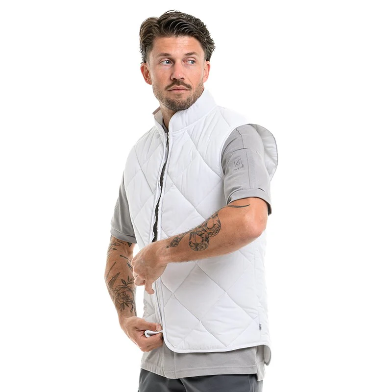 Gilet Boulanger Unisexe Ulisse Anti-froid Matelassé Blanc - ROBUR - Image 3