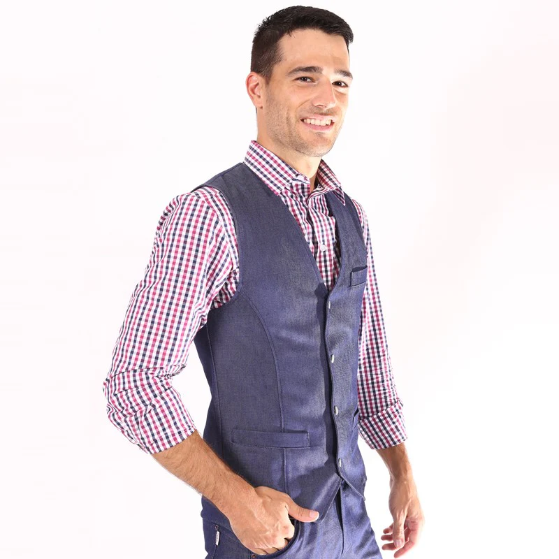 Gilet de Serveur Homme Jean - PROFI DRESS