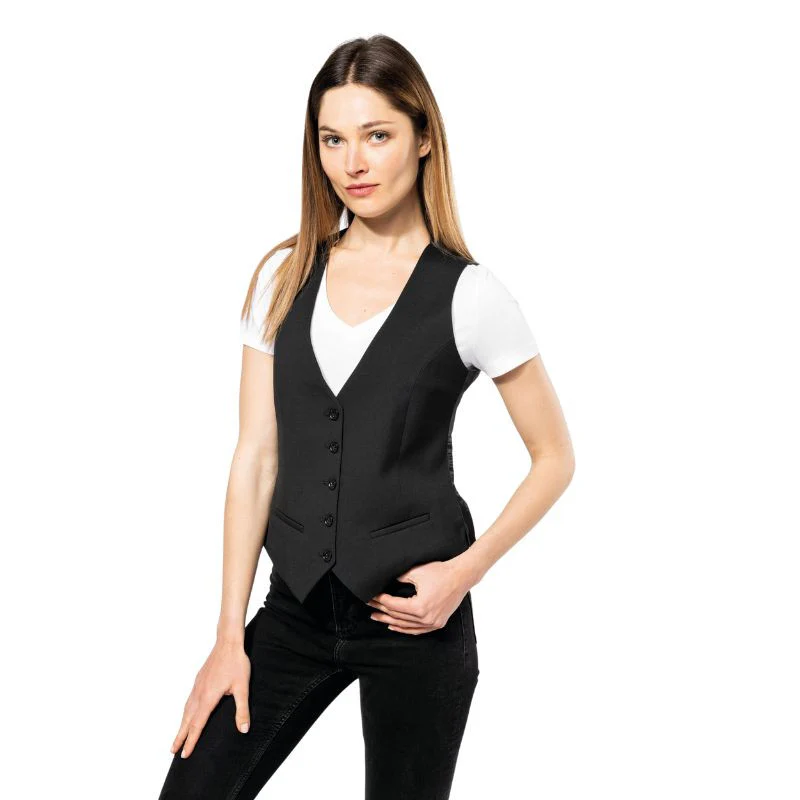Gilet de Service Femme Noir - KARIBAN - Image 10