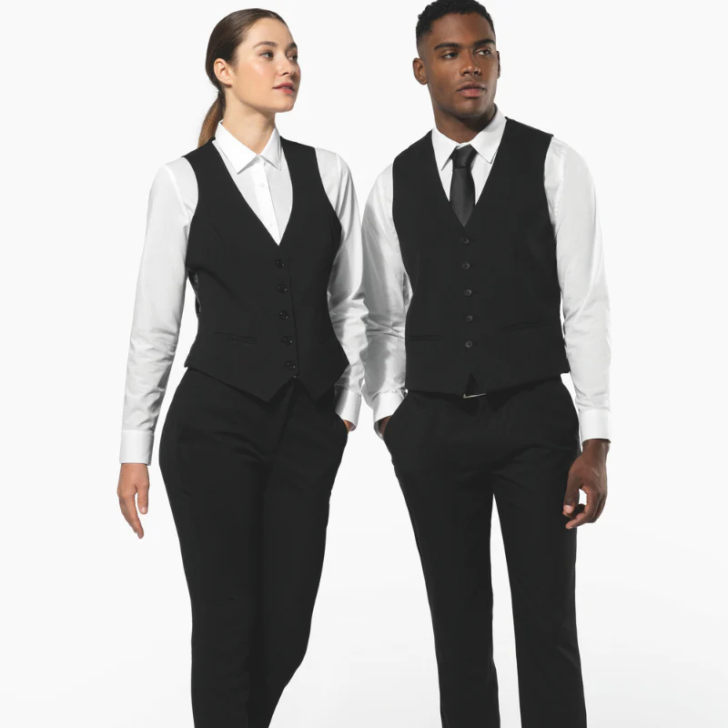 Gilet de Service Femme Noir - KARIBAN - Image 2