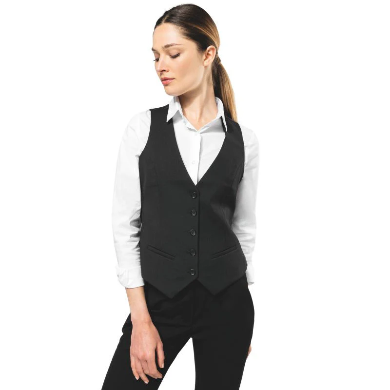 Gilet de Service Femme Noir - KARIBAN - Image 9