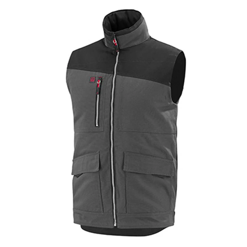 Gilet de Travail Homme Matelassé Gris/Noir - ADOLPHE LAFONT