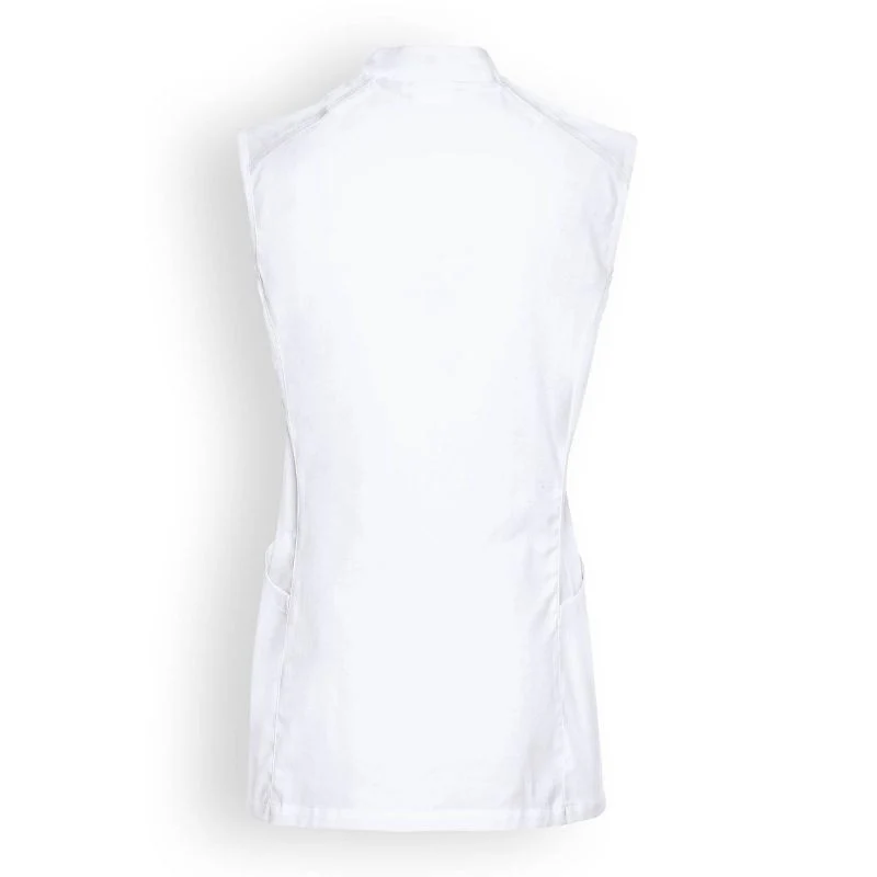 Gilet Médical Femme Sans Manches Blanc - CLINIC DRESS - Image 4