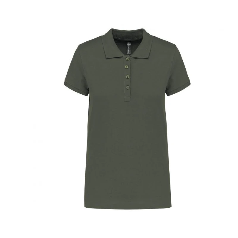 Polo de Travail Femme Manches Courtes Gris Essentiel - KARIBAN - Image 4