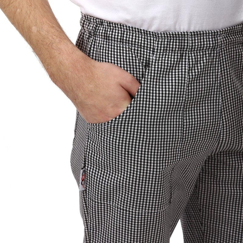 Pantalon de Cuisine Carreaux Noirs - EGOCHEF - Image 5