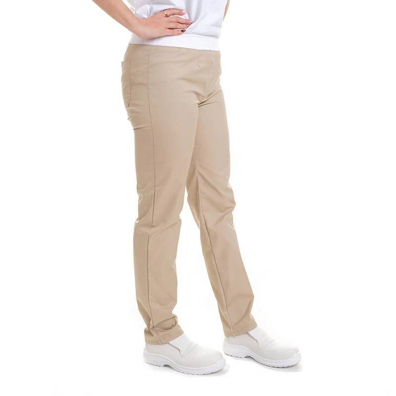 Pantalon de Cuisine Femme Slim Blanc - MANELLI - Image 8
