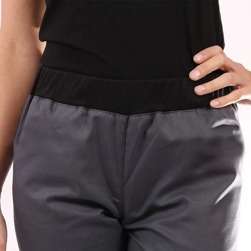 Pantalon de Cuisine Femme Noir Slim - MANELLI - Image 3