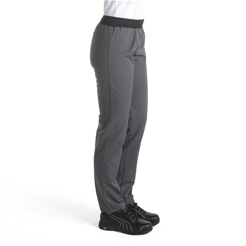 Pantalon de Cuisine Gris Femme Slim - Taille 3 - DESTOCKAGE - MANELLI - Image 2