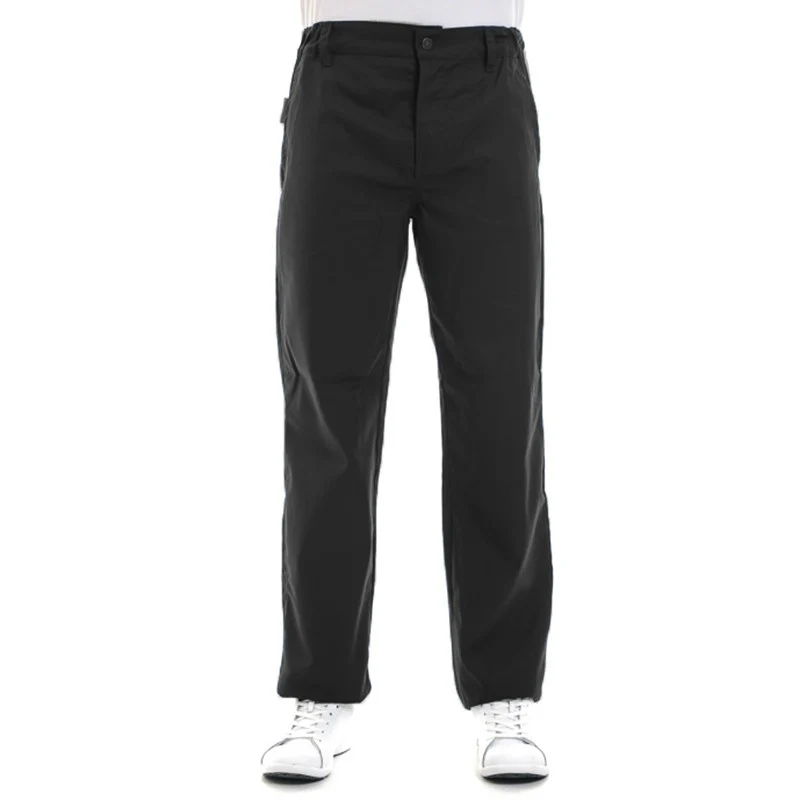 Pantalon de Cuisine Homme Louis Noir à Boutons - MANELLI