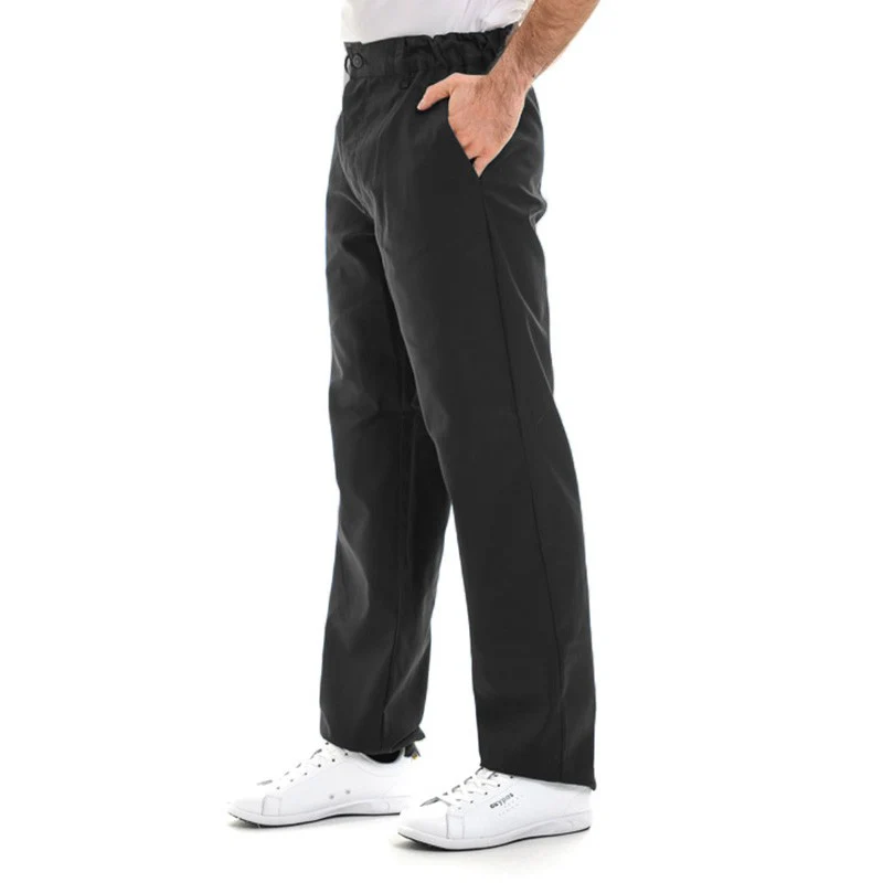 Pantalon de Cuisine Homme Louis Noir à Boutons - MANELLI - Image 3