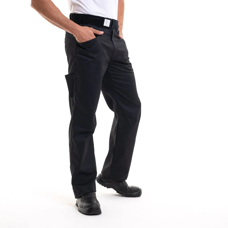 Pantalon de Cuisine Homme Arenal Noir - ROBUR - Image 3