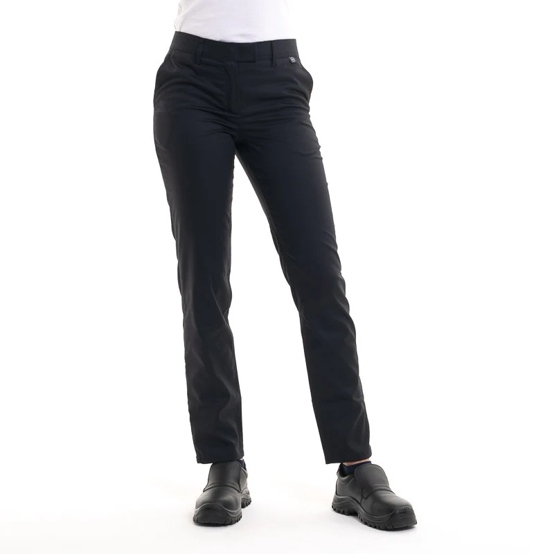 Pantalon De Cuisine Noir Femme Cambia 37.5 - ROBUR - Image 2