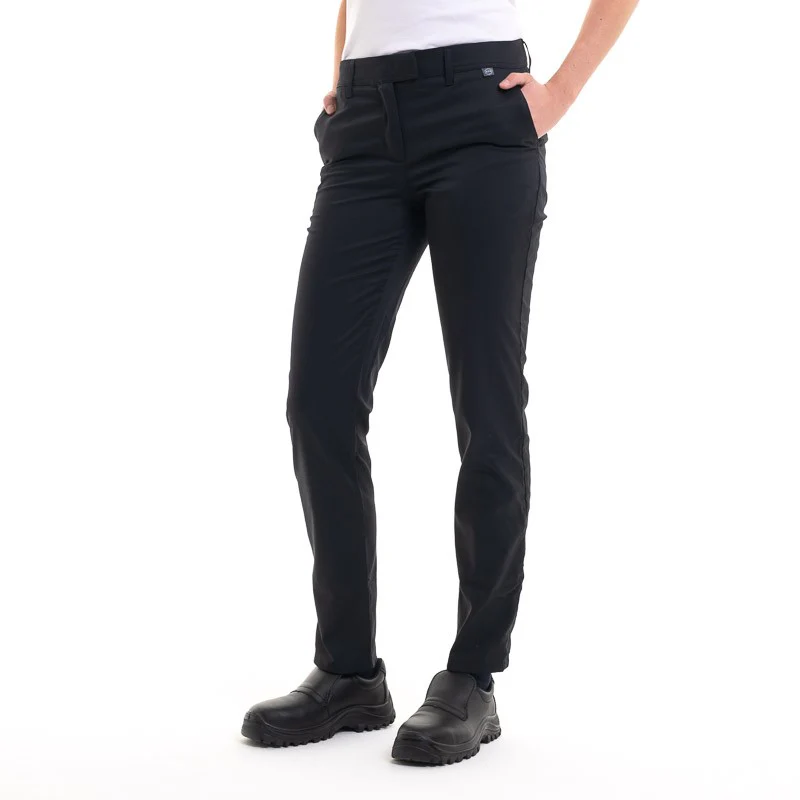Pantalon De Cuisine Noir Femme Cambia 37.5 - ROBUR - Image 3