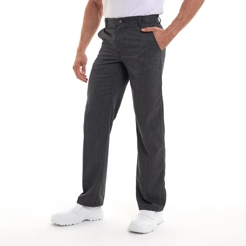 Pantalon de Cuisine Rayé 1 Pli - ROBUR - Image 2