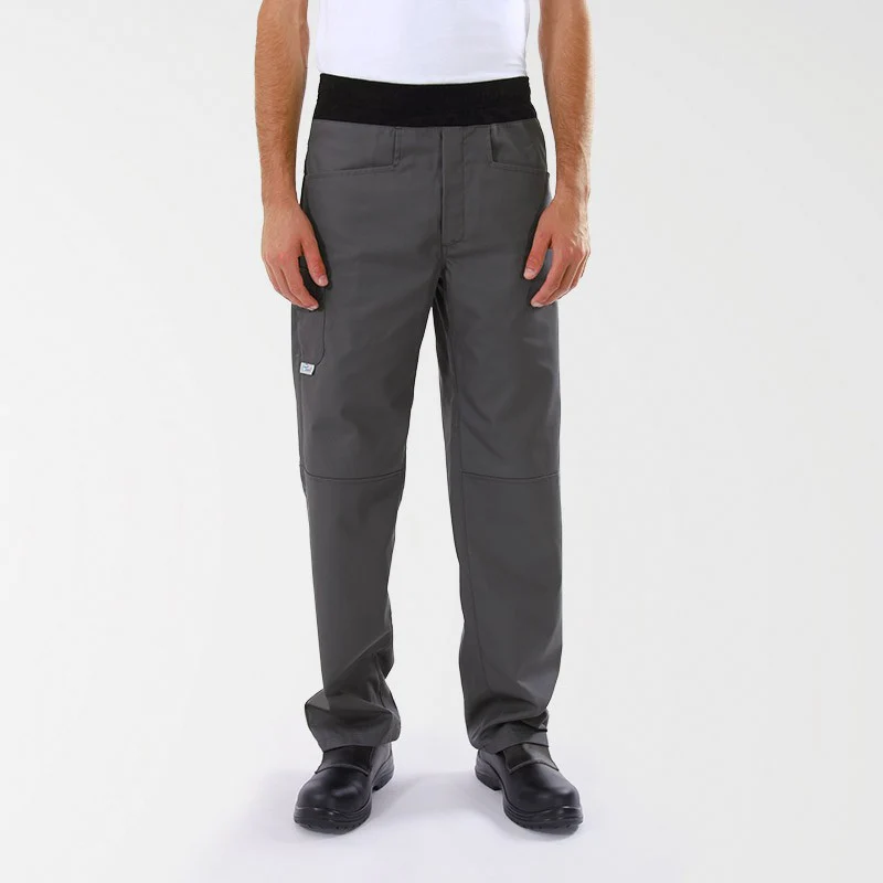 Pantalon de Pâtissier Unisexe Confort Gris - MANELLI