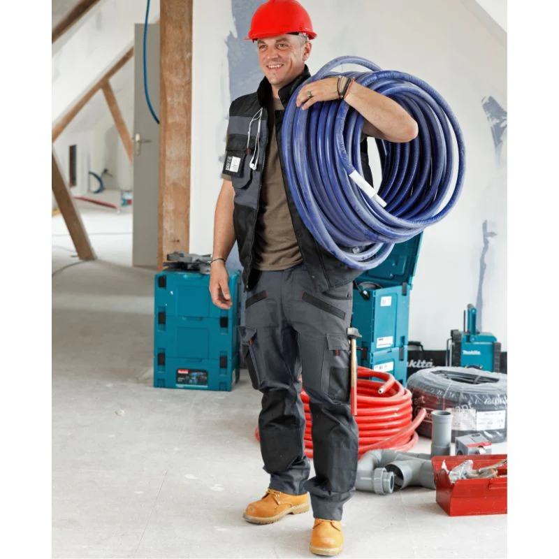 Pantalon de Travail Homme Argile Poches Genouillères Gris - LMA - Image 6