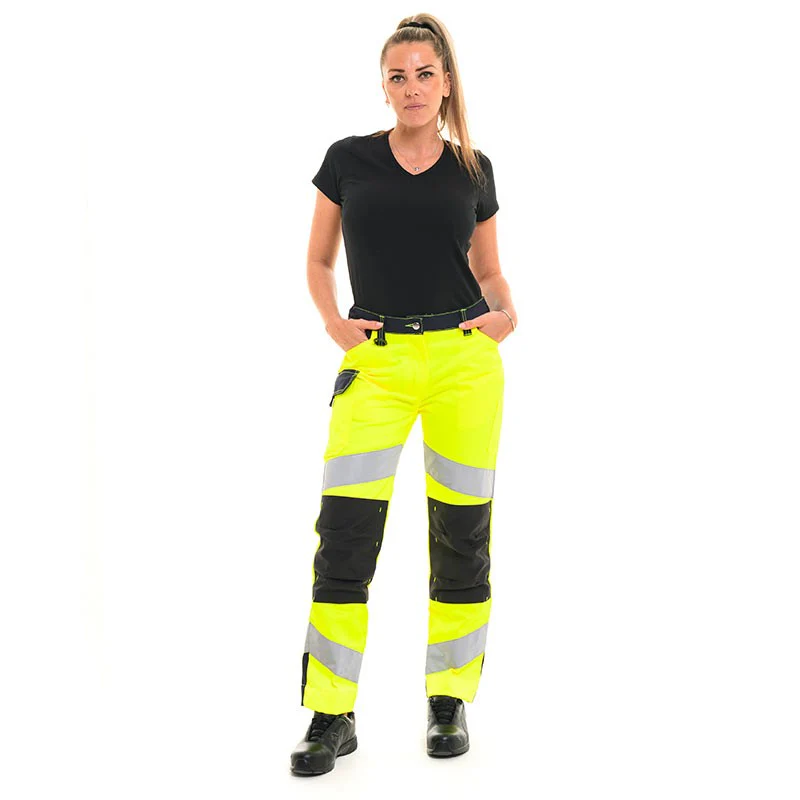 Pantalon de Travail Femme Haute Visibilité FluoTech Jaune et Bleu - LAFONT - Image 2