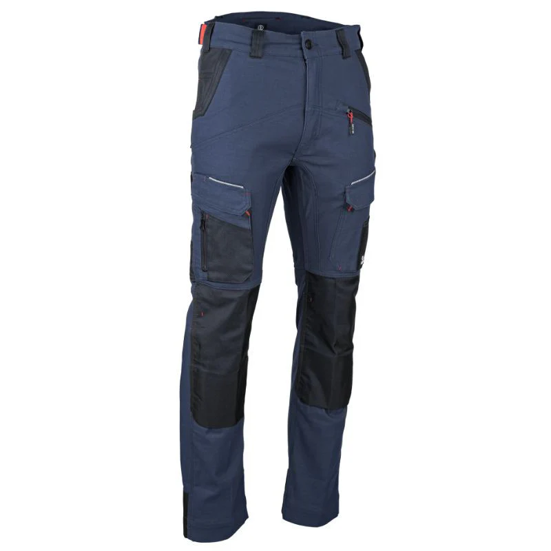 Pantalon de Travail Homme Stretch Bicolore Marine/Noir Poches Genouillères Stellaire - LMA - Image 2