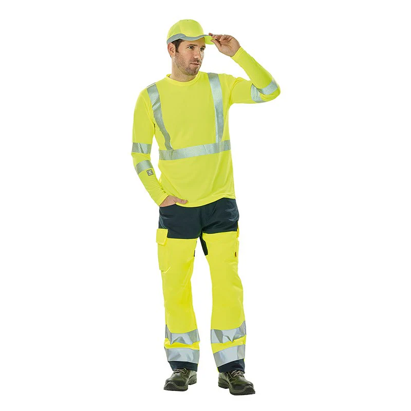 Pantalon de Travail Jaune Fluo Hivi/Marin - ADOLPHE LAFONT - Image 3