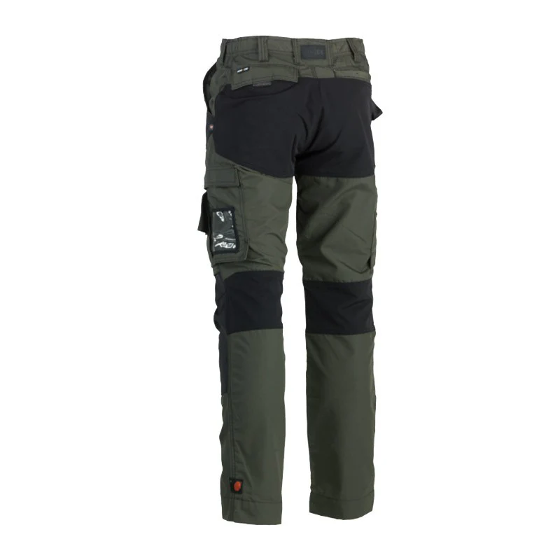Pantalon de Travail Homme Extensible 4 Sens Hector Kaki et Noir - HEROCK - Image 3