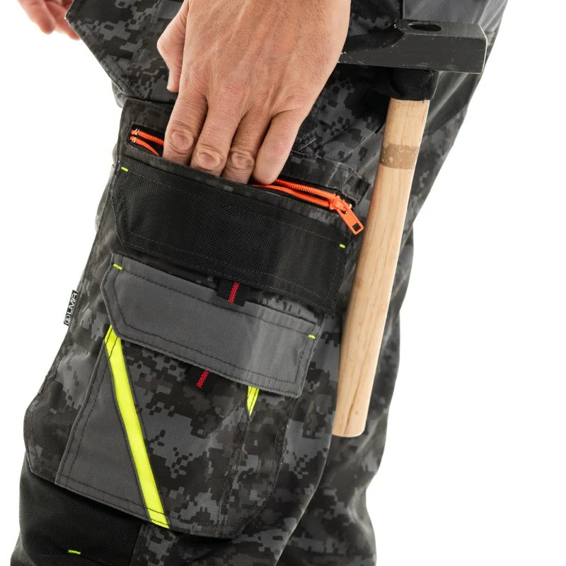 Pantalon de Travail Gris Tissu Canvas Imperméable Donjon - LMA - Image 5