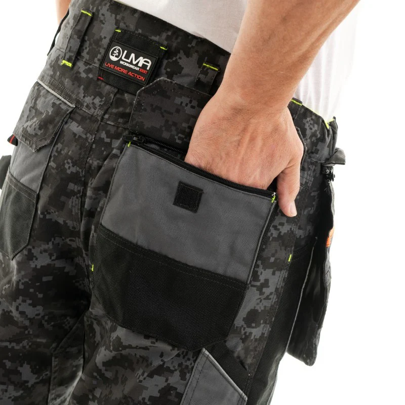Pantalon de Travail Gris Tissu Canvas Imperméable Donjon - LMA - Image 8