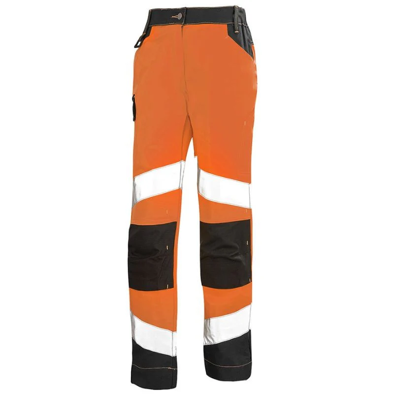 Pantalon Femme Fluo Tech Jaune Fluo/Dark Blue - CEPOVETT - Image 2