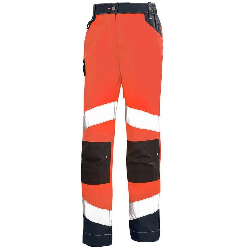 Pantalon Femme Fluo Tech Jaune Fluo/Dark Blue - CEPOVETT - Image 3