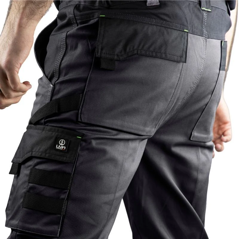 Pantalon Homme Bicolore Stretch Vulcain Gris Sombre/Noir - LMA - Image 3