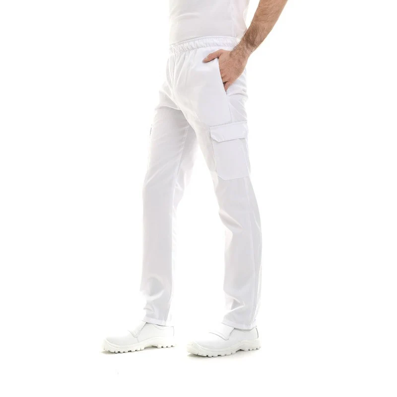Pantalon Médical Mixte Blanc - MANELLI - Image 2