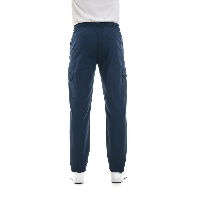 Pantalon Médical Unisexe Poches Latérales Bleu Marine - MANELLI - Image 3