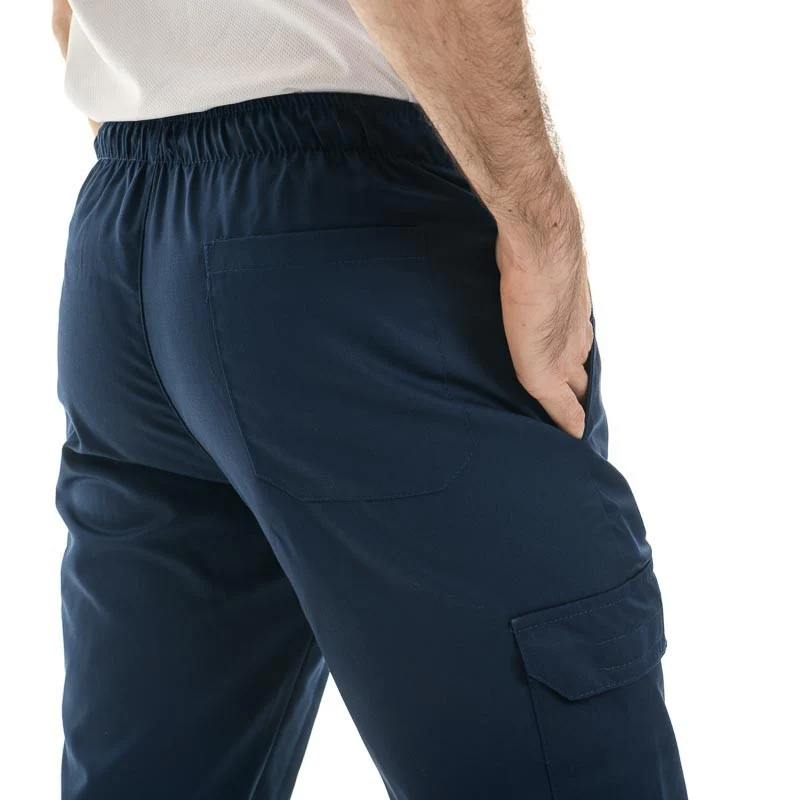 Pantalon Médical Unisexe Poches Latérales Bleu Marine - MANELLI - Image 4