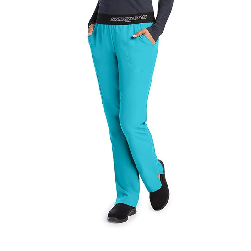 Pantalon Médical Femme Bleu Ciel - SKECHERS - Image 4