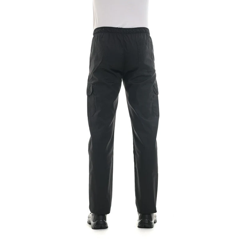 Pantalon Médical Mixte Noir Poches Latérales Lavable à 60° - MANELLI - Image 3