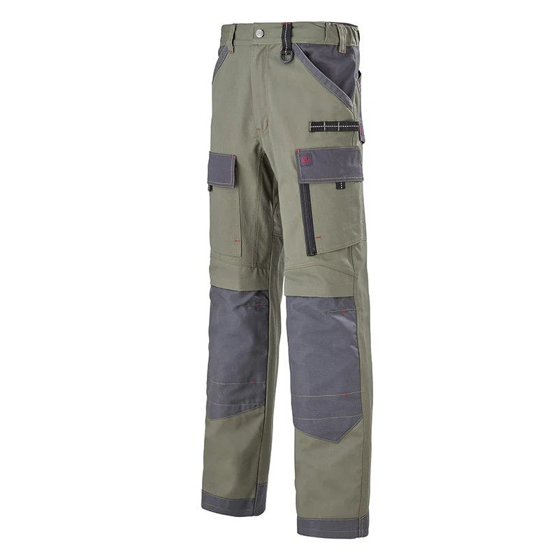 Pantalon de Travail Homme Multipoches Protection Genoux Kaki - ADOLPHE LAFONT