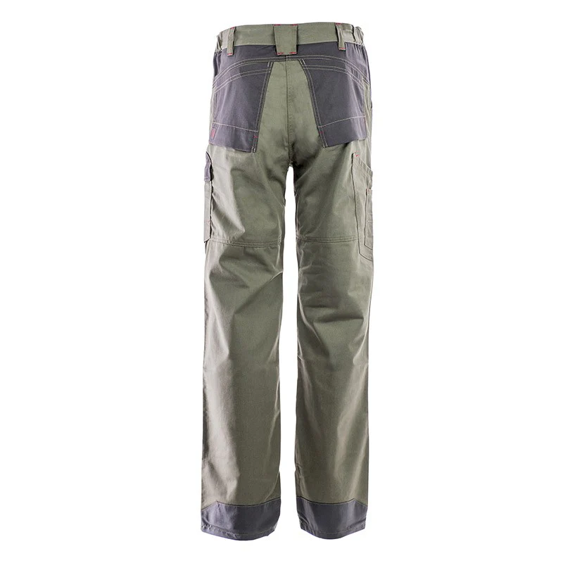 Pantalon de Travail Homme Multipoches Protection Genoux Kaki - ADOLPHE LAFONT - Image 2