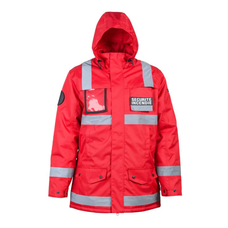 Parka de Sécurité Incendie Imperméable SSIAP Rouge - CITYGUARD - Image 3