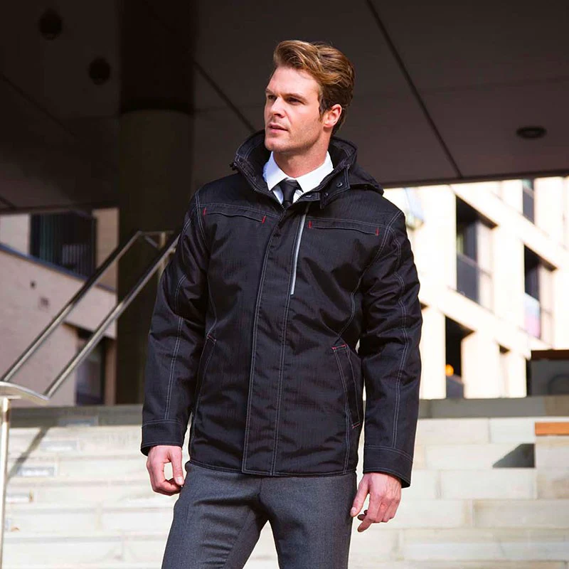 Parka de Travail Homme Robuste Effet Denim Noir - RESULT - Image 2