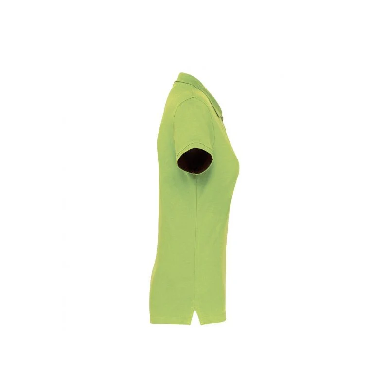 Polo de Travail Femme Manches Courtes Vert Lime Classique - KARIBAN - Image 3