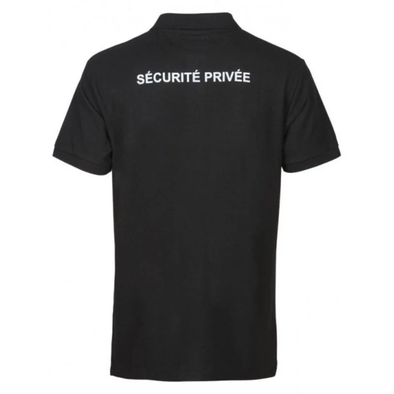 Polo de Sécurité Privée Mixte Sérigraphie Rétro Réfléchissante Coton - CITYGUARD - Image 3