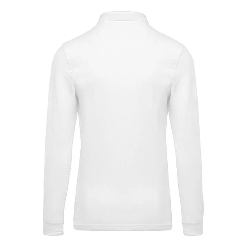Polo de Travail Coton Blanc Manches Longues Homme - TOPTEX - Image 2