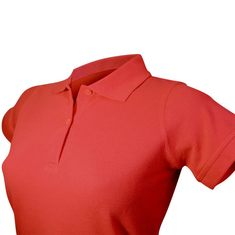 Polo de Travail Coton Femme Rouge - TOPTEX - Image 3