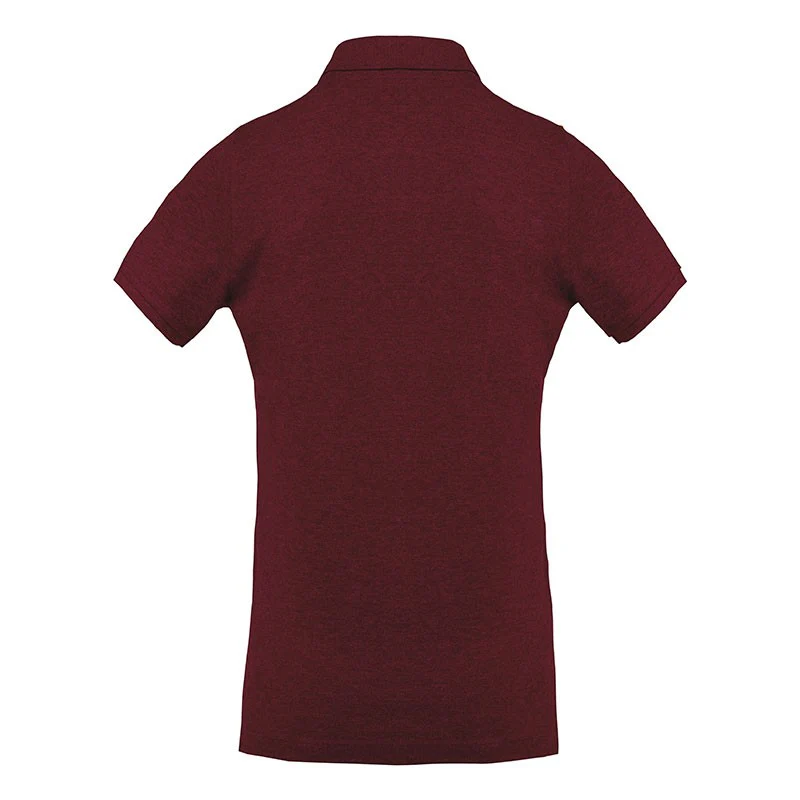 Polo de Travail Piqué Bio Manches Courtes Bordeaux Homme - KARIBAN - Image 2