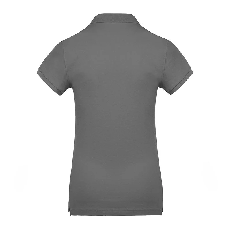 Polo de Travail Femme Piqué Bio Manches Courtes Gris - TOPTEX - Image 2
