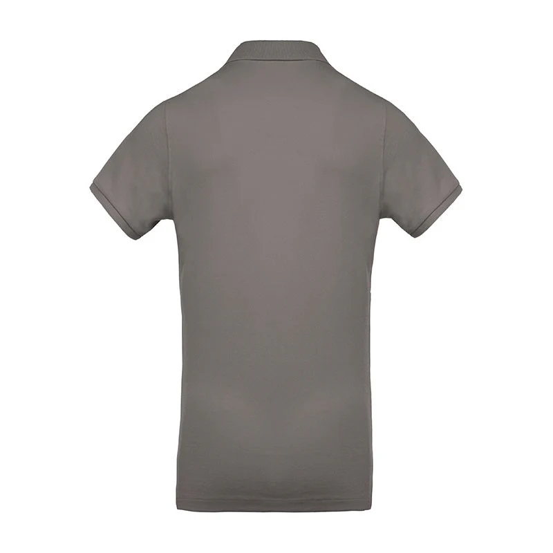 Polo de Travail Piqué Bio Manches Courtes Gris Homme - KARIBAN - Image 2